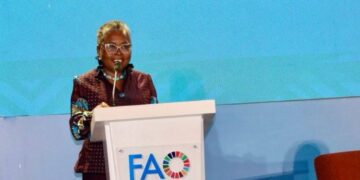 Hon. Emelia Arthur, Minister for Fisheries and Aquaculture Development