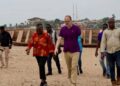 Hon. Emelia Arthur, Minister for Fisheries and Aquaculture Development, with H.E. John Mikal Kvistad, Norwegian Ambassador to Ghana, at the Apo Fishing Community