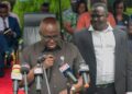 Hon. Eric Opoku, Minister for Food and Agriculture, at the Launch of the 42nd National Farmer's Day celebration