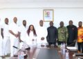 Hon. Sampson Ahi, Deputy Minister for Trade, Agribusiness and Industry, with Ras J. Baraka, Mayor of Newark, New Jersey, and Delegation