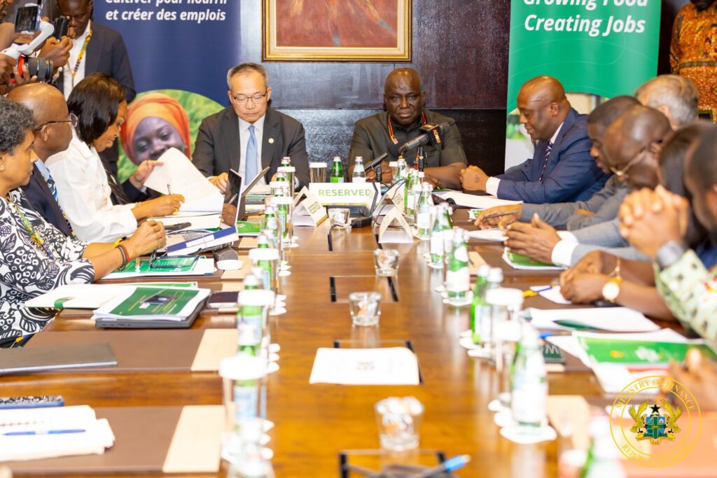 Treasury Injects GHS 1.677 Billion to Secure Local Food Supply and Create Jobs 2 Hon. Thomas Nyarko Ampem Deputy Minister for Finance with Hon. Eric Opoku Minister for Food and Agriculture and Stakeholders at the Launch of the AGRICONNECT Compact 1