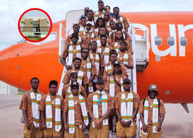 Government Disburses GH¢76.4 Million to Power Black Stars' World Cup Participation 1 Black Stars team take a photo at the airport upon arrival in Rhodes Island, their official World Cup base in the US