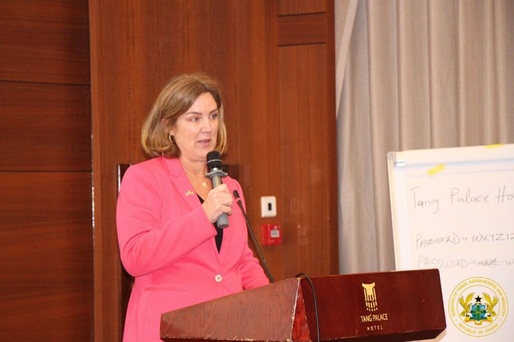 Ghana Advances Transatlantic Commercial Alliance at Accra Industrial Summit 3 Karen Fegely Leader of the United States Delegation at the U.S. Ghana Chamber of Commerce Trade and Investment Mission