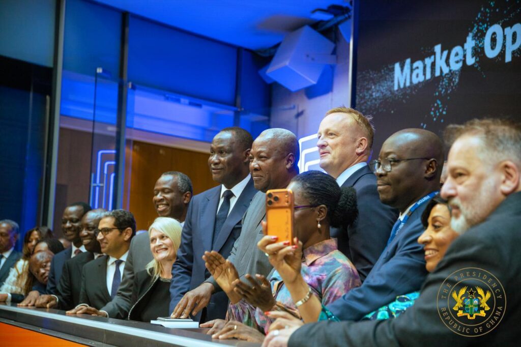 Ghana Stable, Growing, and Investment-Ready, President Mahama Declares 4 HE President John Dramani Mahama at the London Stock Exchange