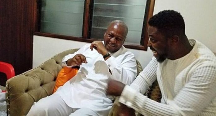 A-Plus: Mahama Deserves Over 100% Approval for Use of Military in Accra–Kumasi Expressway Project 1 President John Dramani Mahama and Kwame Asare Obeng (A-Plus)