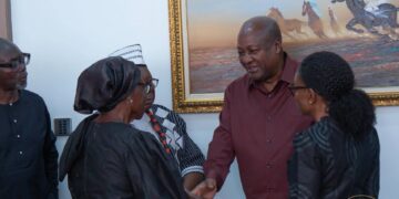 President Mahama meets Ambassador Victor Gbeho's Family