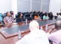 Mr. Tsonam Cleanse Akpeloo, Accra Regional Chairman of the AGI, and Team with EPA Officials