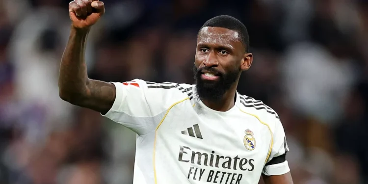Antonio Rudiger Signs One-Year Contract Extension at Real Madrid 1 Antonio Rudiger playing for Real Madrid at the Santiago Bernabeu