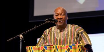 President John Dramani Mahama, at the UK Town Hall Meeting, with the Ghanaian Diaspora