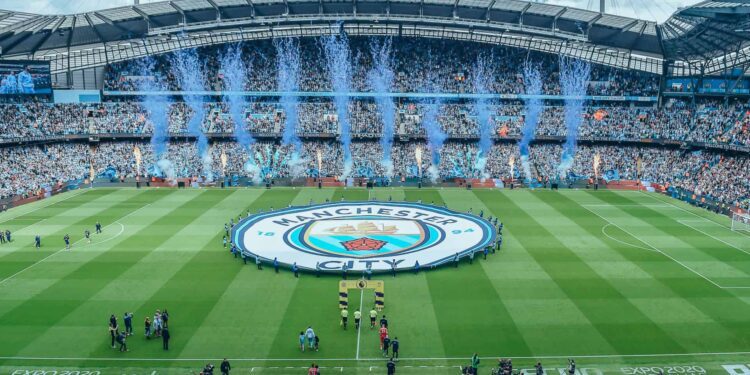 Etihad Stadium getting ready for Manchester City home game