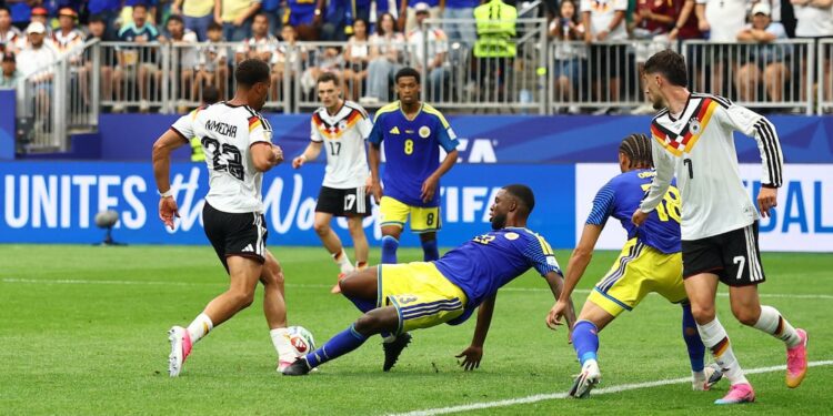 Curaçao Battered By Germany on World Cup Debut 1 Felix Nmecha goes down in the box after a challenge from the Curaçao defender