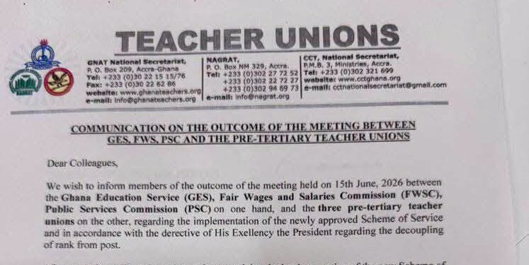 Teacher Unions, GES Agree on Phased Salary Migration Plan