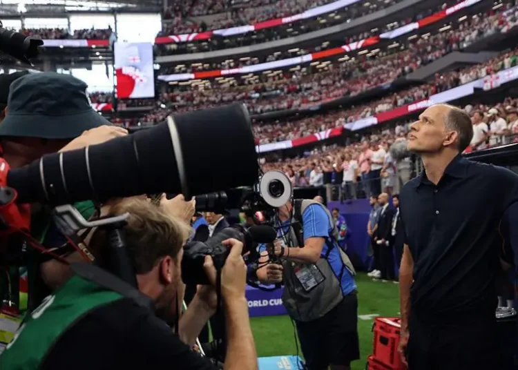 FIFA Revise World Cup Anthem Protocol After Tuchel’s Plea 1 Photographers bloc Thomas Tuchel view during the national anthem ceremony when England faced Croatia at the AT&T Stadium in Dallas