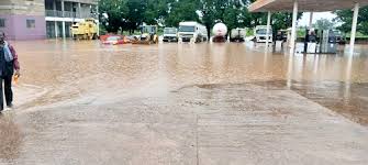 Flooded Fuel Station