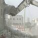 NADMO Demolishing a building