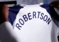 Robertson's name printed at the back of Tottenham Hotspur's home shirt