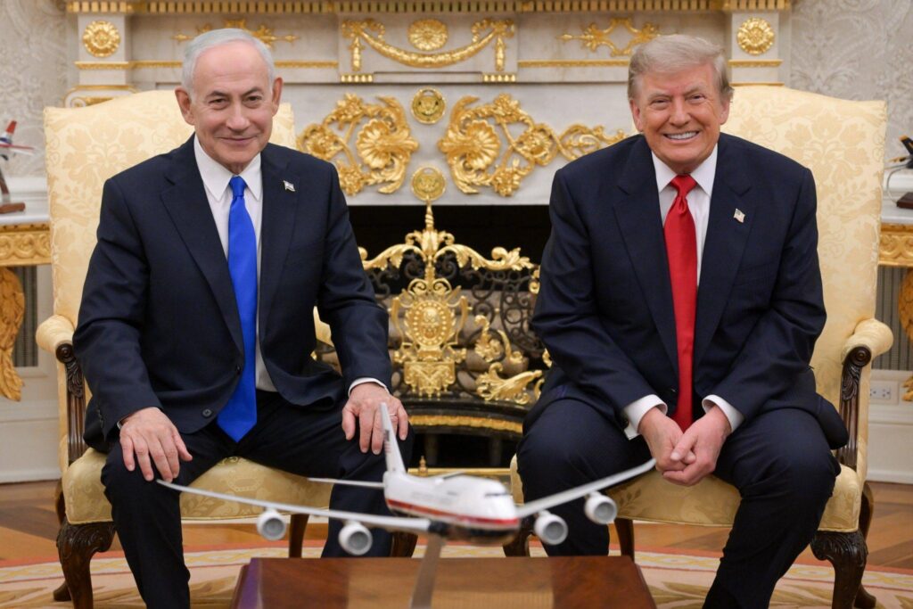 Israeli Prime Minister Benjamin Netanyahu and U.S President Donald Trump﻿.