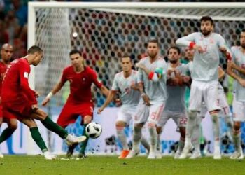 2030 World Cup Co-Hosts Portugal and Spain to Renew Rivalry in RO16 Clash 7 Cristiano Ronaldo scored a free against Spain in the 2018 FIFA World Cup in Russia
