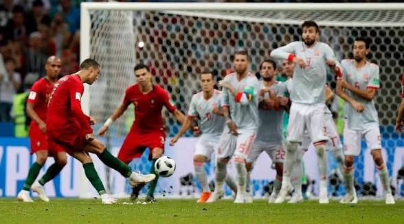 2030 World Cup Co-Hosts Portugal and Spain to Renew Rivalry in RO16 Clash 1 Cristiano Ronaldo scored a free against Spain in the 2018 FIFA World Cup in Russia