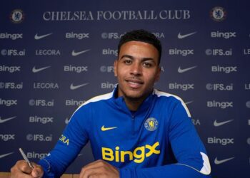 Chelsea Complete The Signing of Morgan Rogers From Villa 3 Morgan Rogers poses for the camera as he signs Chelsea contract