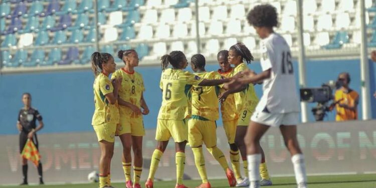 Black Queens Hold Mali to Reach WAFCON Quarter-finals 1 Black Queens players celebrating with Doris Boaduwaa after giving Ghana the lead against Cape Verde