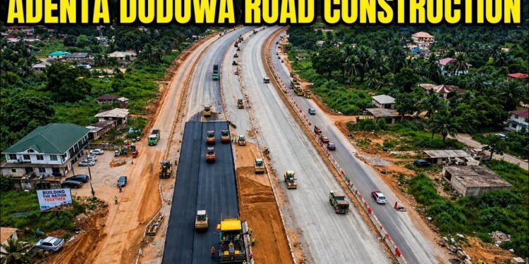 Adenta-Dodowa Road Hits 63% Milestone, Contractor Targets March 2027 Completion 1 Adenta-Dodowa Road Project