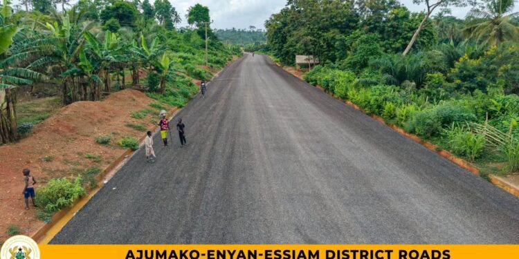81km Ajumako Big Push Road Project Hits 73% Completion Milestone 1 Ajumako District Roads