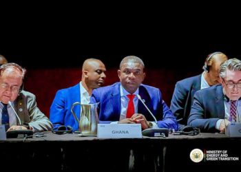 Deputy Minister for Energy and Green Transition, Richard Gyan-Mensah, speaking during the 11th International Energy Agency (IEA) Annual Global Conference on Energy Efficiency held in Montreal, Canada