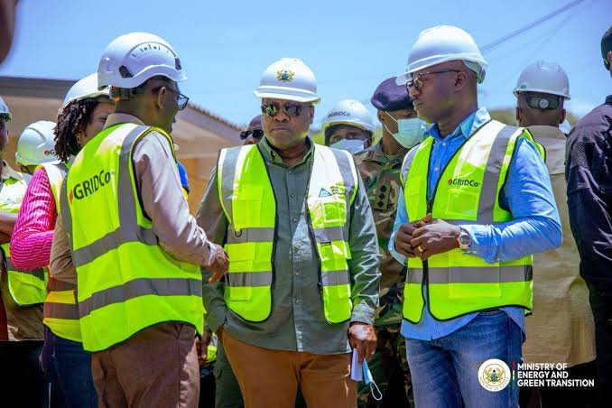 GRIDCO Boss with President Mahama and Energy Minister John Abdulai Jinapor