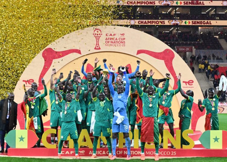 Senegal jubilate after winning the 2025 AFCON in Morocco
