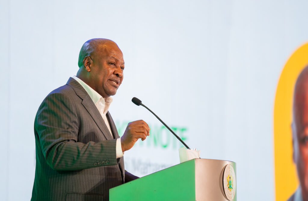 Mahama Hosts AU Extraordinary Summit to End AIDS, TB 2 President John Dramani Mahama speaking during the 2025 Africa Health Sovereignty Summit in Accra