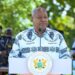President John Dramani Mahama delivers a tribute during the wreath laying and memorial service for former President John Evans Atta Mills at Asomdwee Park, reaffirming his commitment to uphold the late statesman's legacy of integrity, humility, and national unity.