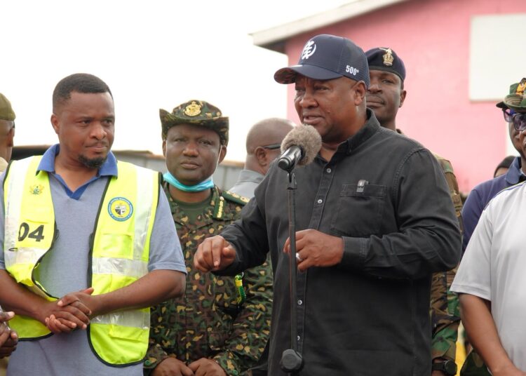 Mahama Vows Accra Will Bounce Back Stronger After Flood Clean-Up 1 President Mahama joins residents on day two of the national clean-up exercise in Accra