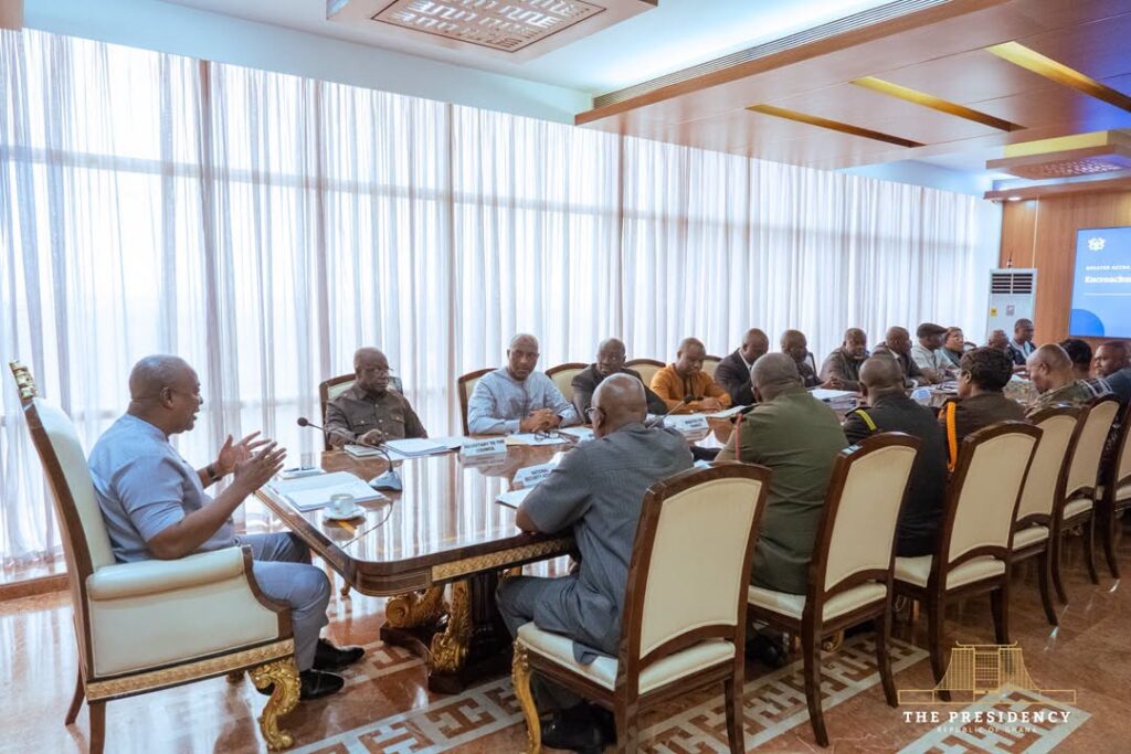 Mahama Vows Action to Minimize Flooding in Accra 2 Mahama @National Security Meeting 2