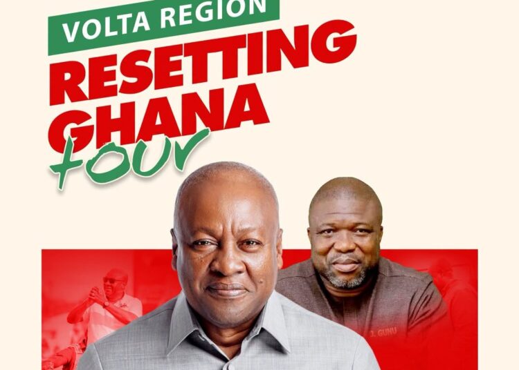 President John Dramani Mahama  and Volta Regional Minister Hon James Gunu