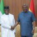President John Dramani Mahama hosts the President of Sierra Leone, His Excellency Julius Maada Bio, during a one-day state visit to Accra