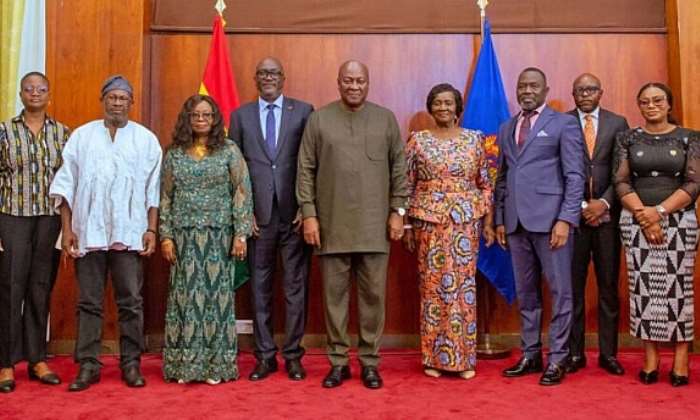 Mahama with CRC Members