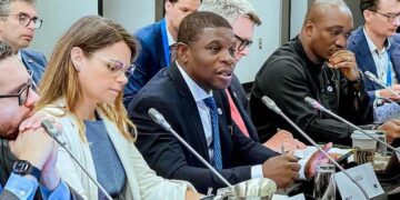 Deputy Minister for Energy and Green Transition, Richard Gyan-Mensah, speaking at BOGA