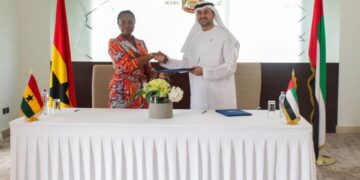Ghana, UAE Firm Sign Energy Cooperation Deal to Advance Transition and Investment 2 Ms. Adwoa Serwaa Bondzie, and the Managing Director and Chief Executive Officer of Global South Utilities, Mr. Ali Al Shimmari