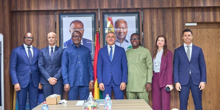 Ghana, ENI Discuss New Investments as Government Pushes to Sustain Upstream Production Growth 1 Minister for Energy and Green Transition, Dr John Abdulai Jinapor, with the leadership of Italian energy company ENI