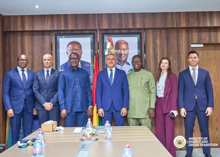 Ghana, ENI Discuss New Investments as Government Pushes to Sustain Upstream Production Growth 1 Minister for Energy and Green Transition, Dr John Abdulai Jinapor, with the leadership of Italian energy company ENI