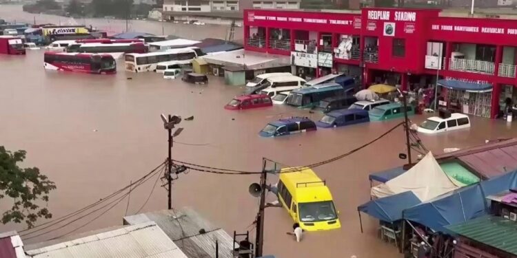 Over Sixty Commercial Vehicles Damaged By Monday’s Downpour — GPRTU PRO 1 Circle Neoplan Station Submerged
