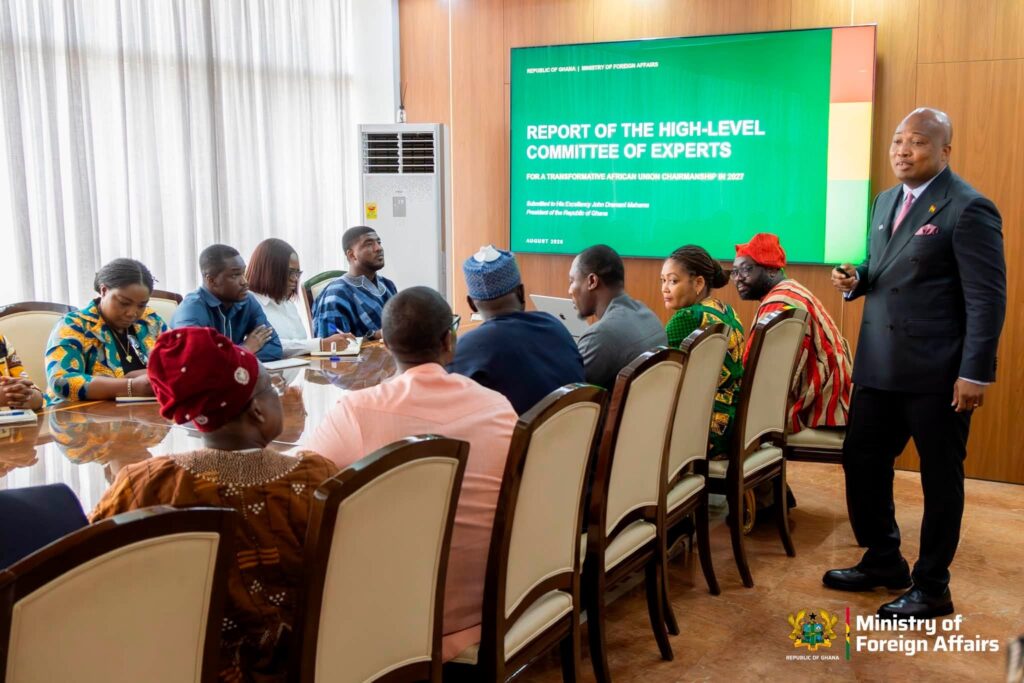 Ablakwa briefs committee members on the Report of the High-Level Committee of Experts for a Transformative African Union Chairmanship in 2027, submitted to President Mahama in August 2026.