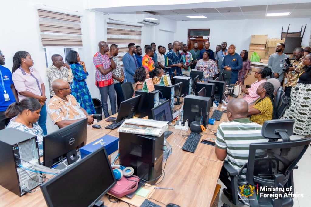 Ablakwa Announces Passport Staff Bonus as GSS Data Shows Lower Bribery 2 Foreign Affairs Minister Samuel Okudzeto Ablakwa addresses management and staff during his working visit to the Passport Head Office in Accra. Photo: Ministry of Foreign Affairs