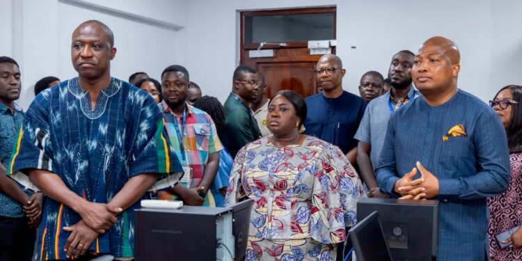 Ablakwa Announces Passport Staff Bonus as GSS Data Shows Lower Bribery 1 Foreign Affairs Minister Samuel Okudzeto Ablakwa addresses management and staff during his working visit to the Passport Head Office in Accra. Photo: Ministry of Foreign Affairs