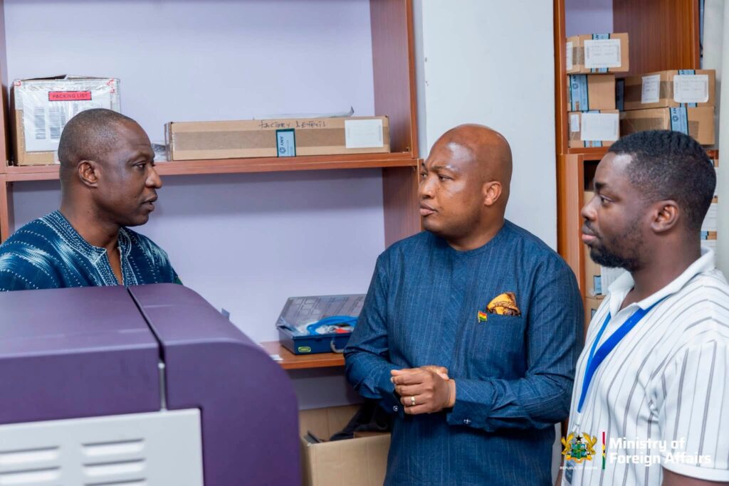 Ablakwa Announces Passport Staff Bonus as GSS Data Shows Lower Bribery 4 Foreign Affairs Minister Samuel Okudzeto Ablakwa addresses management and staff during his working visit to the Passport Head Office in Accra. Photo: Ministry of Foreign Affairs