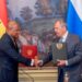 Ablakwa Secures Visa Waiver, Doubled Scholarships, and Defence Ratification in Russia 14 Foreign Affairs Minister Samuel Okudzeto Ablakwa, left, and Russian Foreign Minister Sergey Lavrov exchange the signed copies of the visa waiver agreement covering diplomatic and service passports. Photo: Ministry of Foreign Affairs
