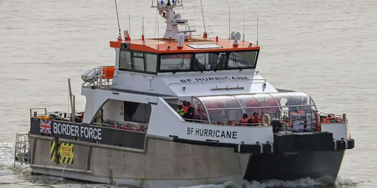 157 Migrants Rescued After Boat Catches Fire in English Channel 1 Border Force pictured escorting migrants to the UK after being rescued in the Channel