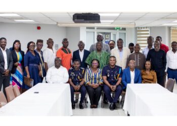 Ghana Shippers’ Authority Launches Nationwide ICUMS Registration Campaign 2 Officials of the Ghana Shippers' Authority, the Ghana Revenue Authority, and industry stakeholders during the launch of the nationwide ICUMS registration education campaign.