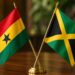 The flags of Ghana and Jamaica